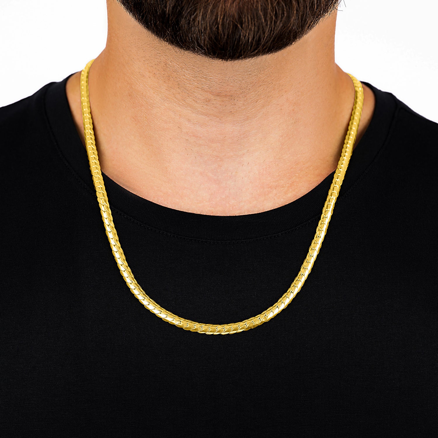 Curb Mezza Ovale Gold Chain 5.5mm - Keays