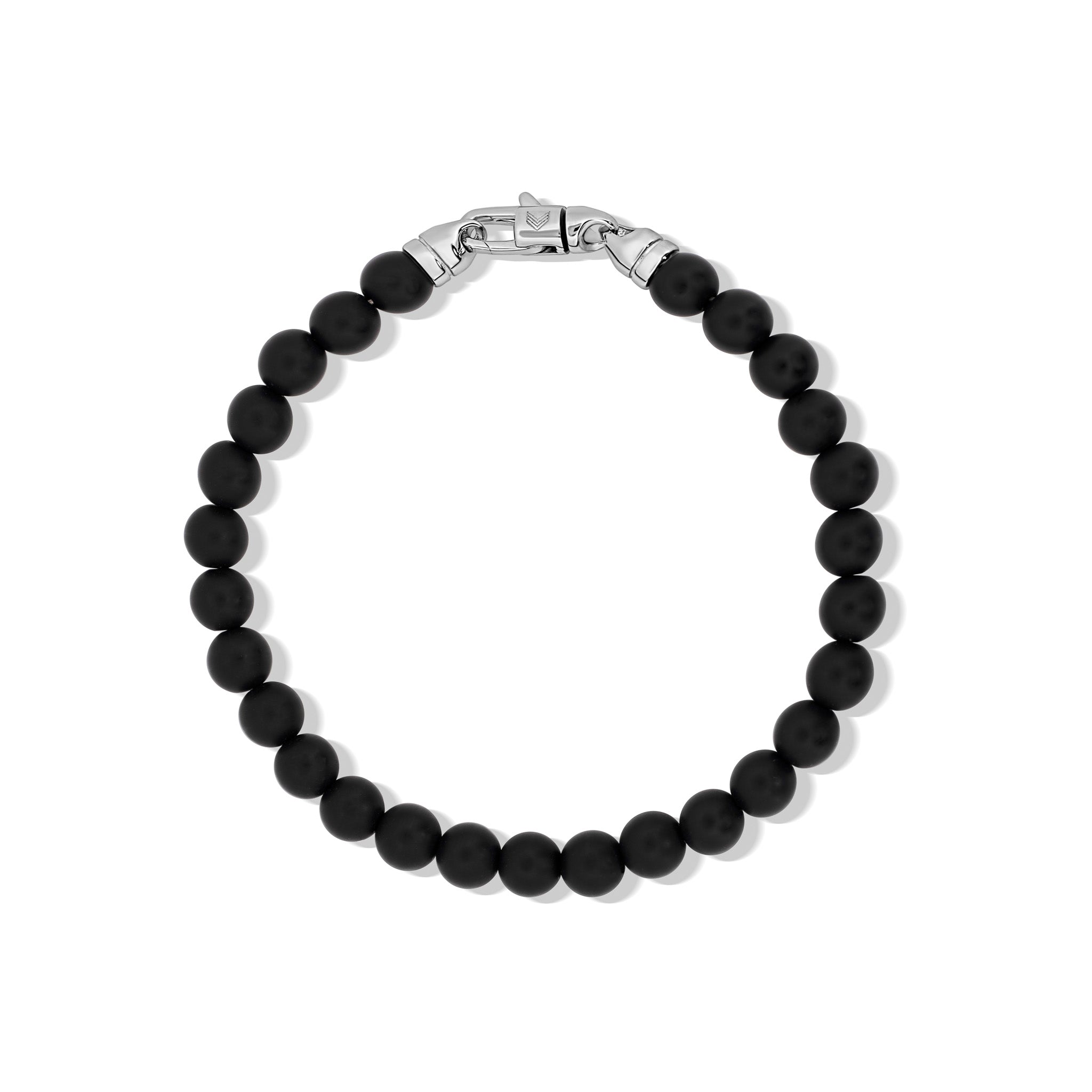 Onyx Silver Bracelet 6mm - Keays