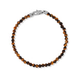 Tiger Eye Silver Bracelet 4mm - Keays