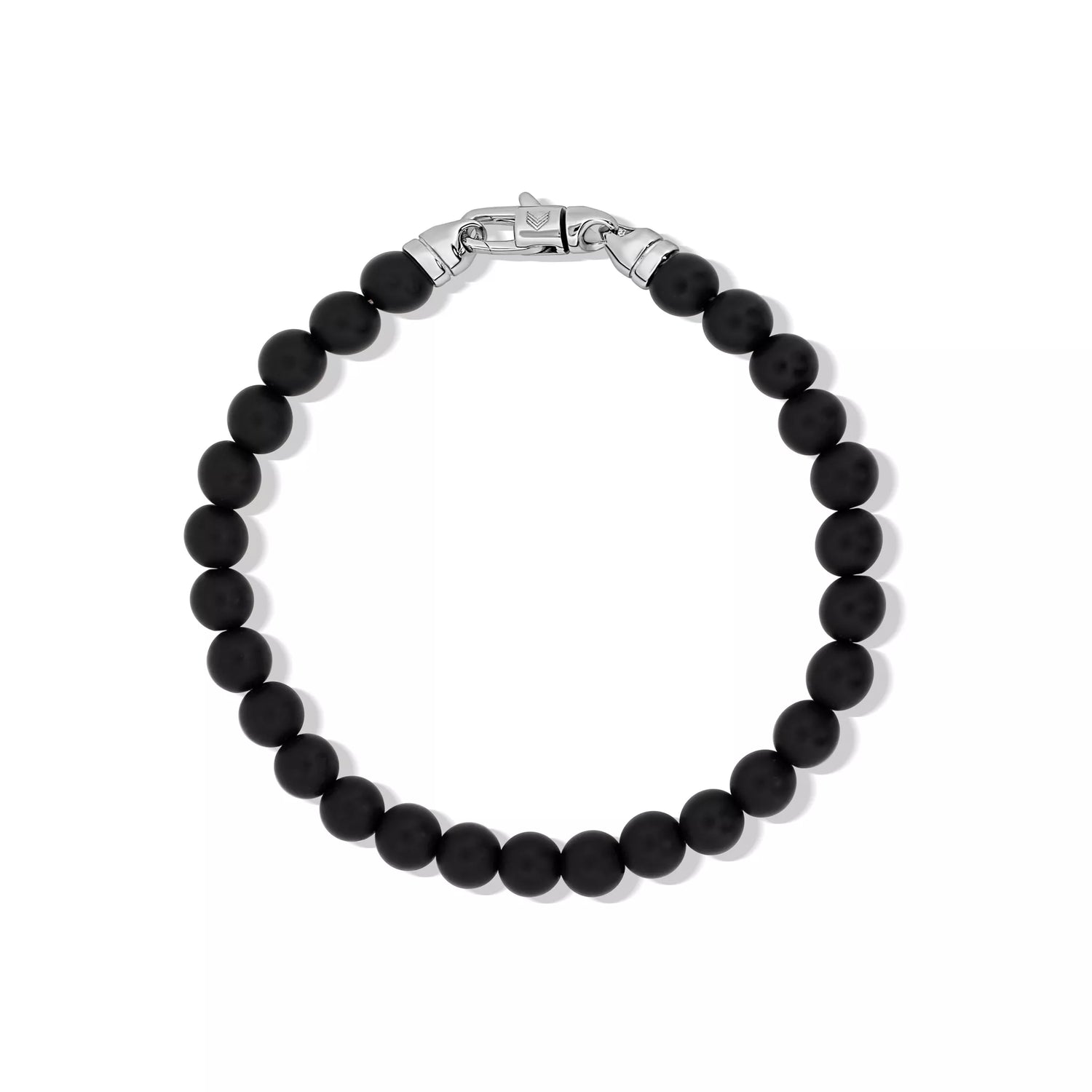 Onyx Silver Bracelet 6mm