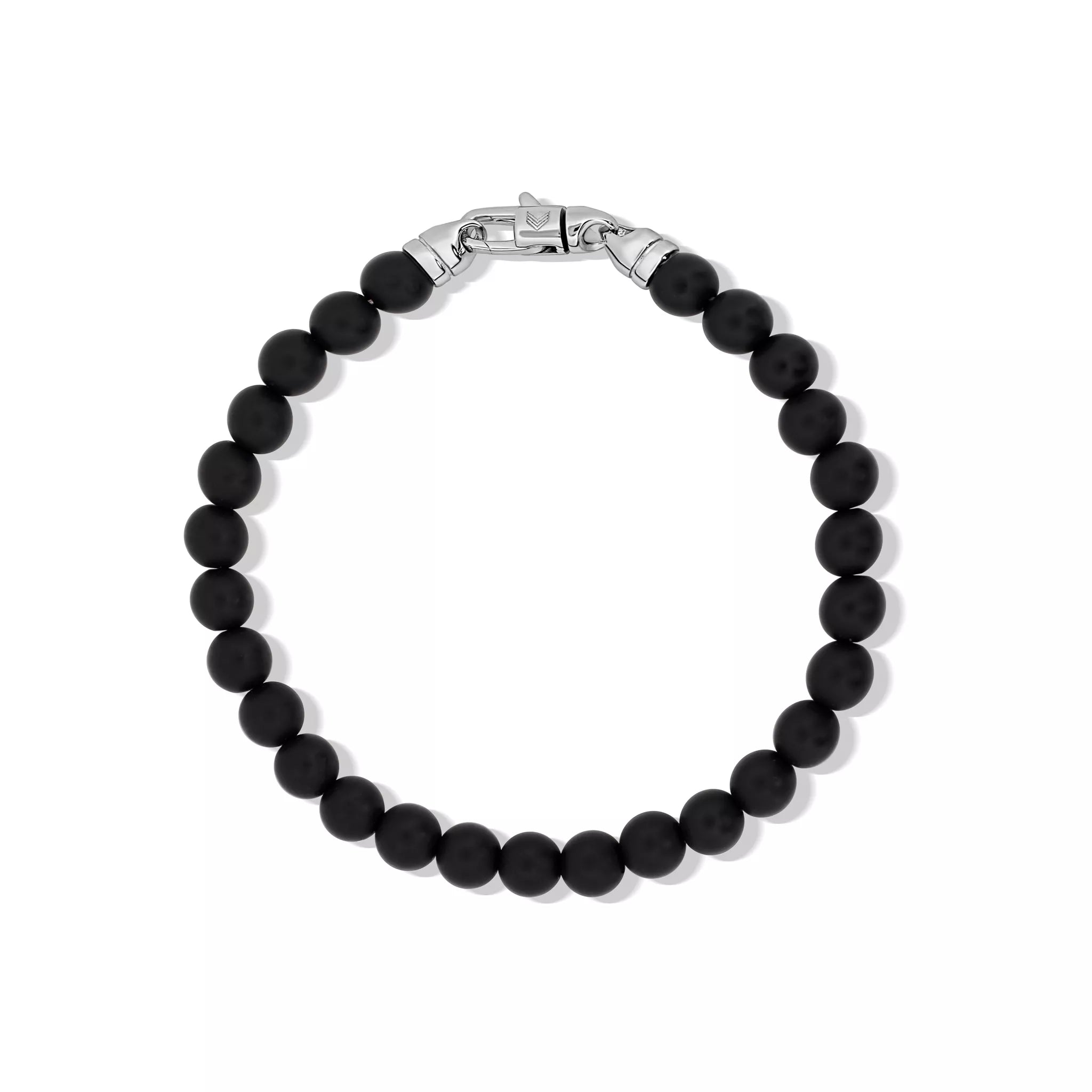 Onyx Silver Bracelet 6mm